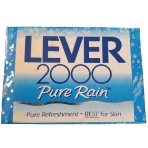 LEVER 2000 PURE RAIN 5 oz Deodorant Soap Bar Pack of 2 Bars NEW NOS Vintage 1997